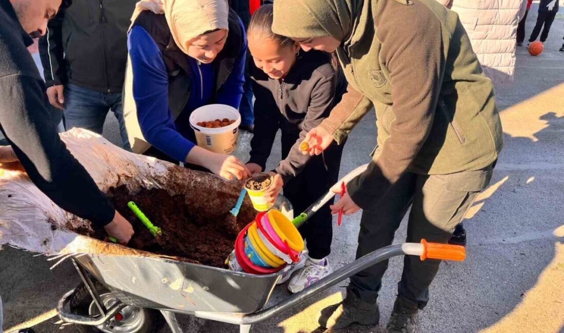 Mersin’in Anamur ilçesinde öğrenciler ceviz tohumlarını toprakla buluşturdu. Anamur Ortaköy