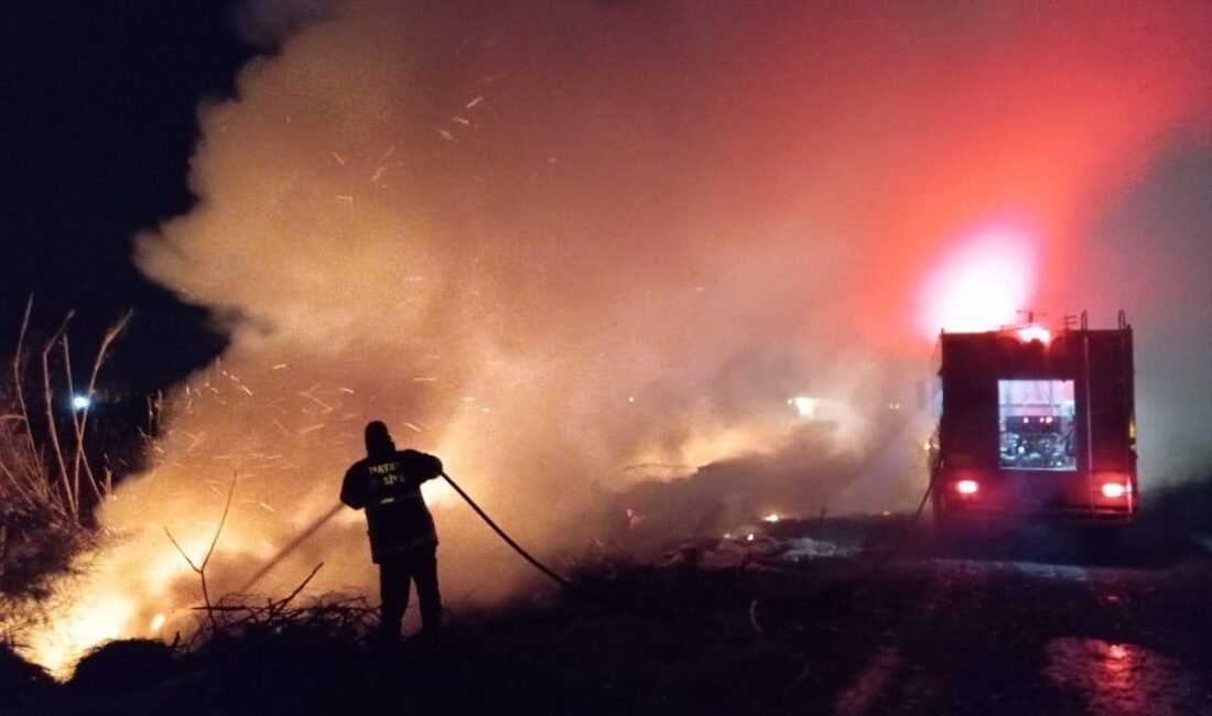 Hatay’da sazlık alanda çıkan yangın çevreye sıçramadan söndürüldü. Yangın, Arsuz