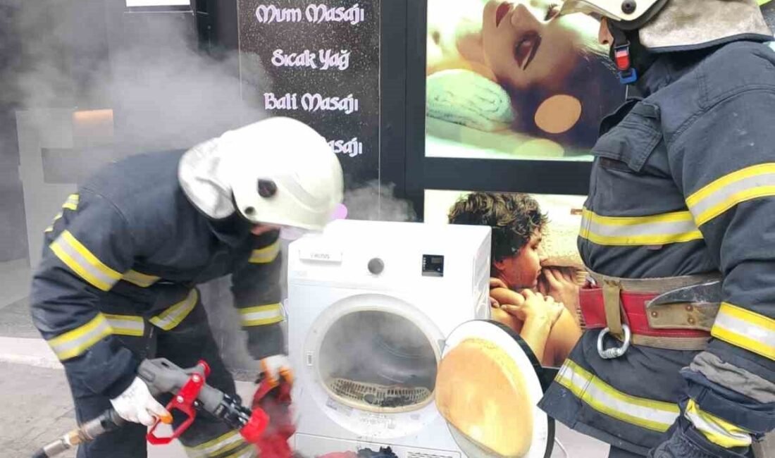 Isparta’da masaj salonunda bulunan kurutma makinesinin aniden alev alması sonucu