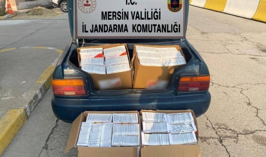 Mersin’de jandarma ekipleri düzenlediği kaçak makaron operasyonunda 4 şüpheliyi gözaltına