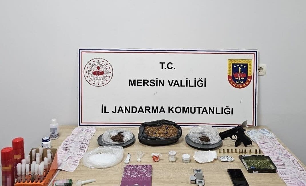 Mersin’in Erdemli ve Çamlıyayla ilçelerinde jandarma ekipleri tarafından düzenlenen operasyonda