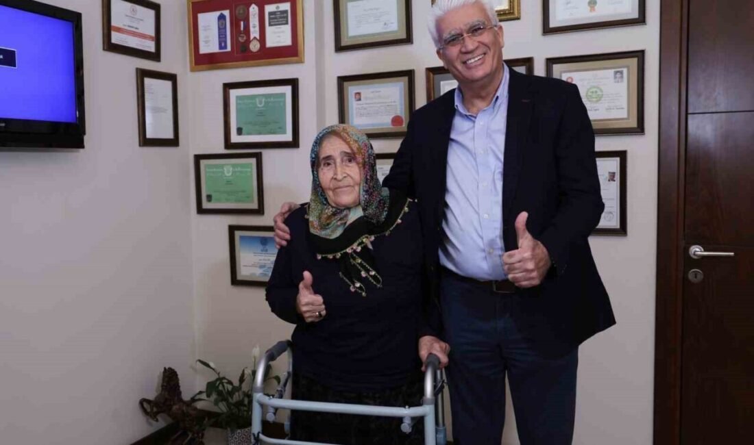 Adana’da sinirlerindeki sıkışmadan dolayı yürüyemeyen ve şiddetli ağrılar çeken 74