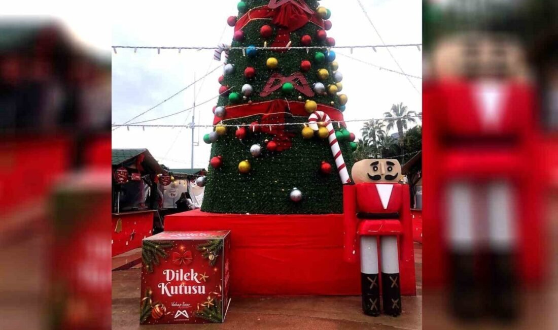 Mersin Büyükşehir Belediyesinin, vatandaşların dileklerini yazmaları için yılbaşı öncesi Özgecan