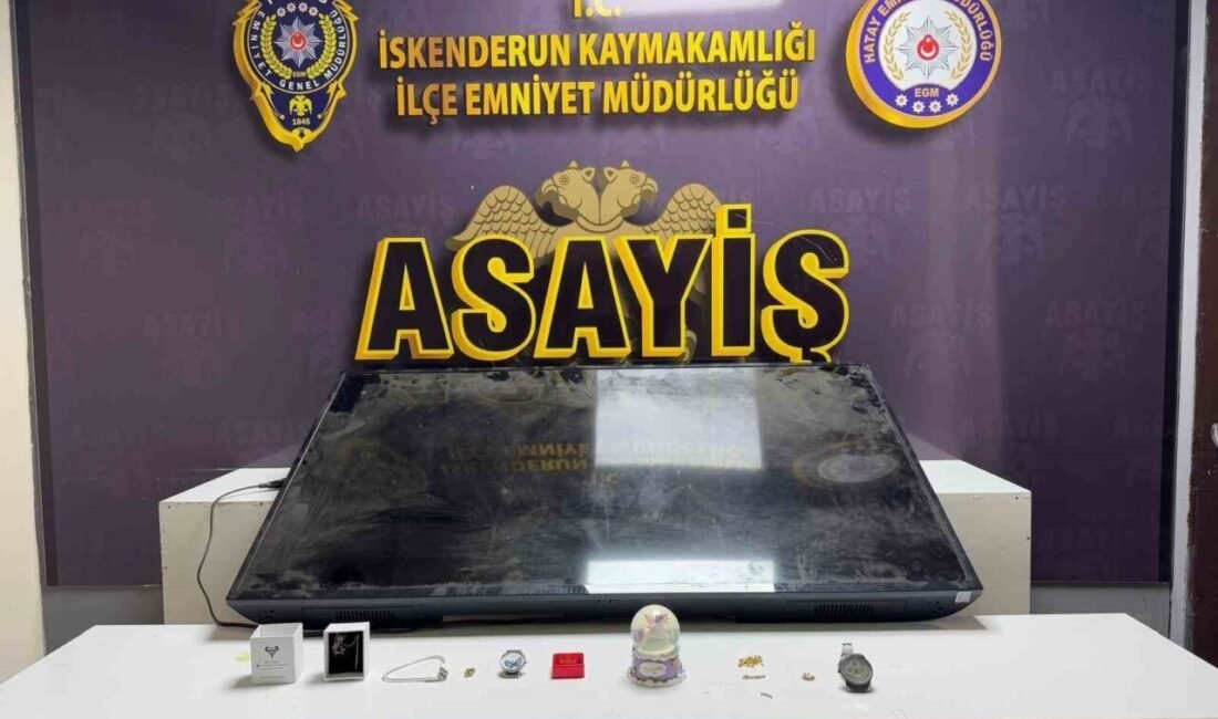 Hatay’ın İskenderun ilçesinde evlere girerek çeşitli eşyalar çalan 6 hırsız