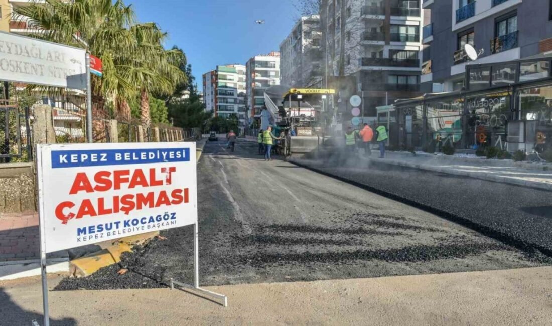 Kepez Belediyesi, yeni yılın ilk sıcak asfalt çalışmasını Çankaya Mahallesi’nde