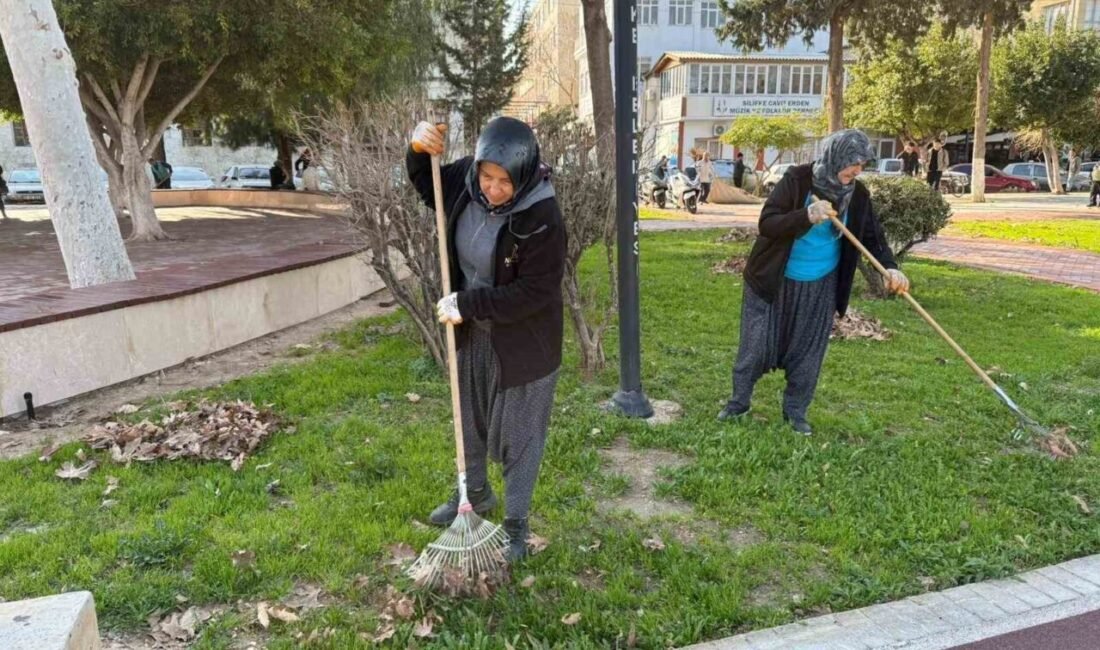 Mersin Silifke Belediyesi Park ve Bahçeler Müdürlüğü ekipleri, kent merkezi
