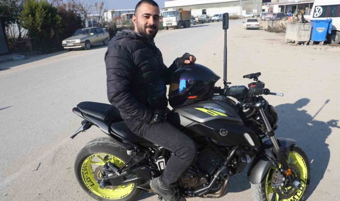 Hatay’da motosiklet tutkunu Ahmet Hamderi, 27’nci yaş gününü “Bugün benim