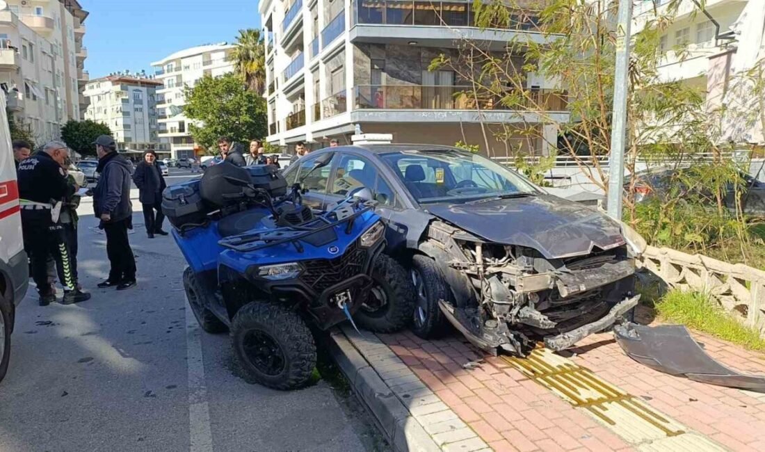 Manavgat’ta 16 yaşındaki sürücünün kullandığı ATV ile otomobilin çarpışması sonucu