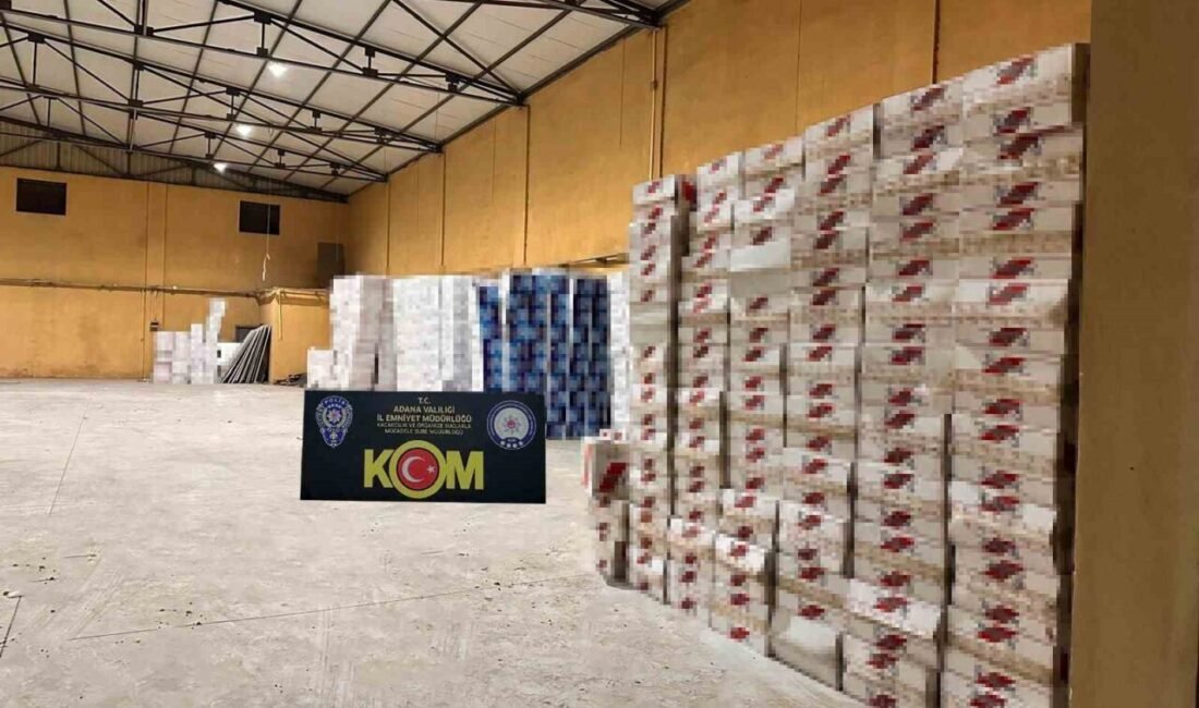 Adana’da deposunda 20 milyon TL değerinde 28 milyon 150 bin