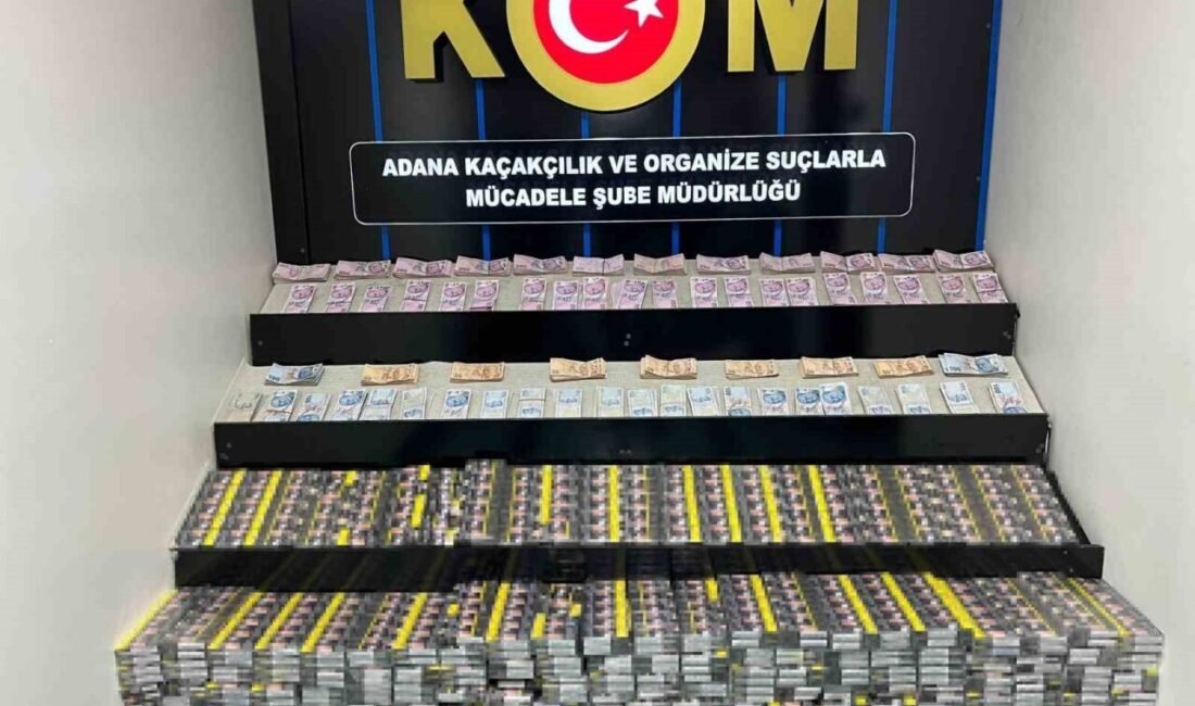 Adana’da polis bir otomobilde 7 bin 335 paket gümrük kaçağı