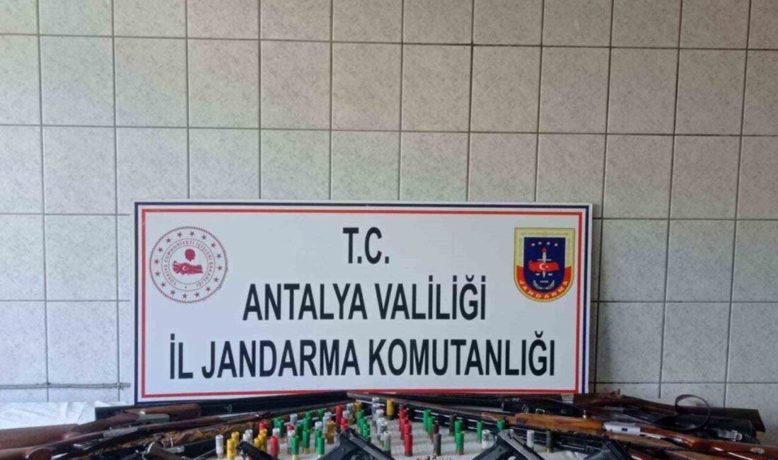 Antalya’nın Kumluca ilçesinde jandarma ekiplerince düzenlenen operasyonda çok sayıda ruhsatsız
