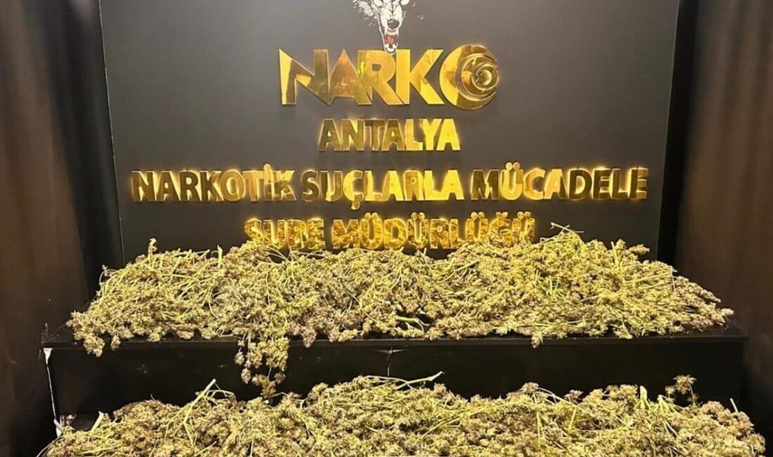 Antalya’da son 1 haftada yapılan operasyonlarda toplam 26 kilo 318