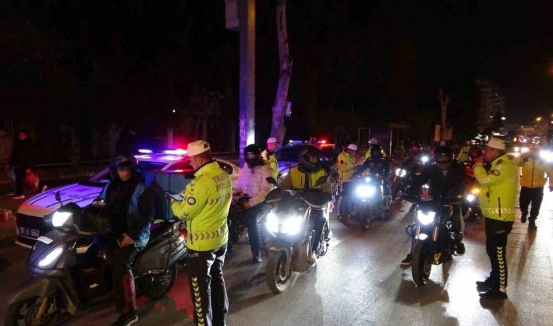 Adana’da 2 gün boyunca motosiklet sürücülerine yönelik yapılan uygulamalarda 7