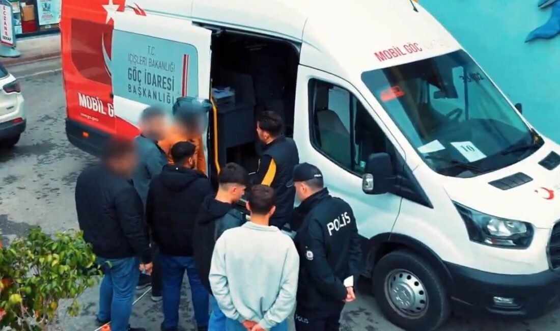 Mersin’de düzensiz göç ile mücadeleye yönelik huzur uygulamasında 666 şahıs