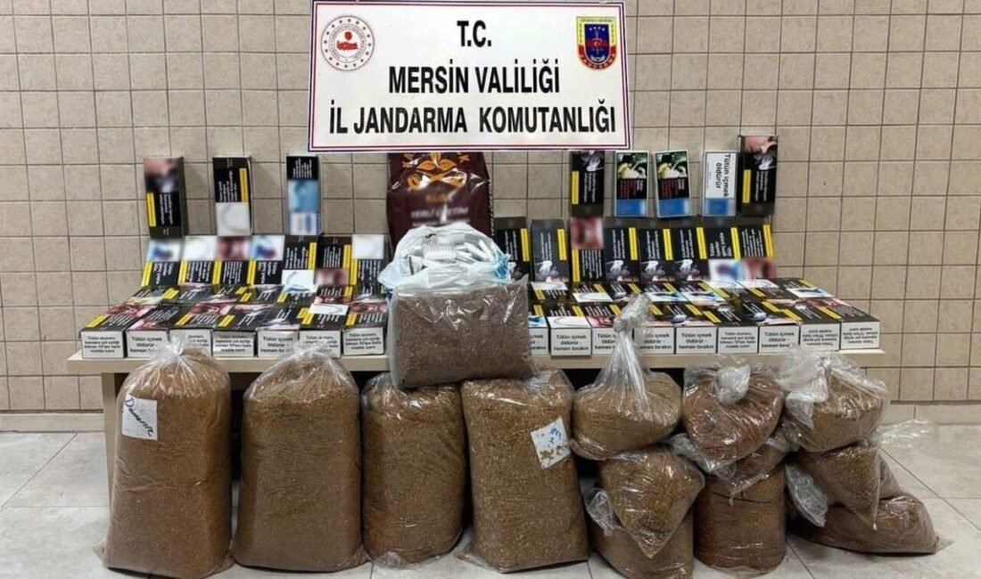 Mersin’de jandarma ekipleri kaçak sigara ticareti yaptığını tespit ettiği 4
