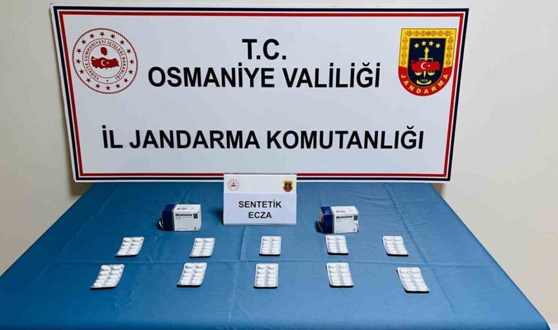 Osmaniye’de jandarmanın düzenlediği uyuşturucu operasyonunda, 239 uyuşturucu hap ele geçirildi.