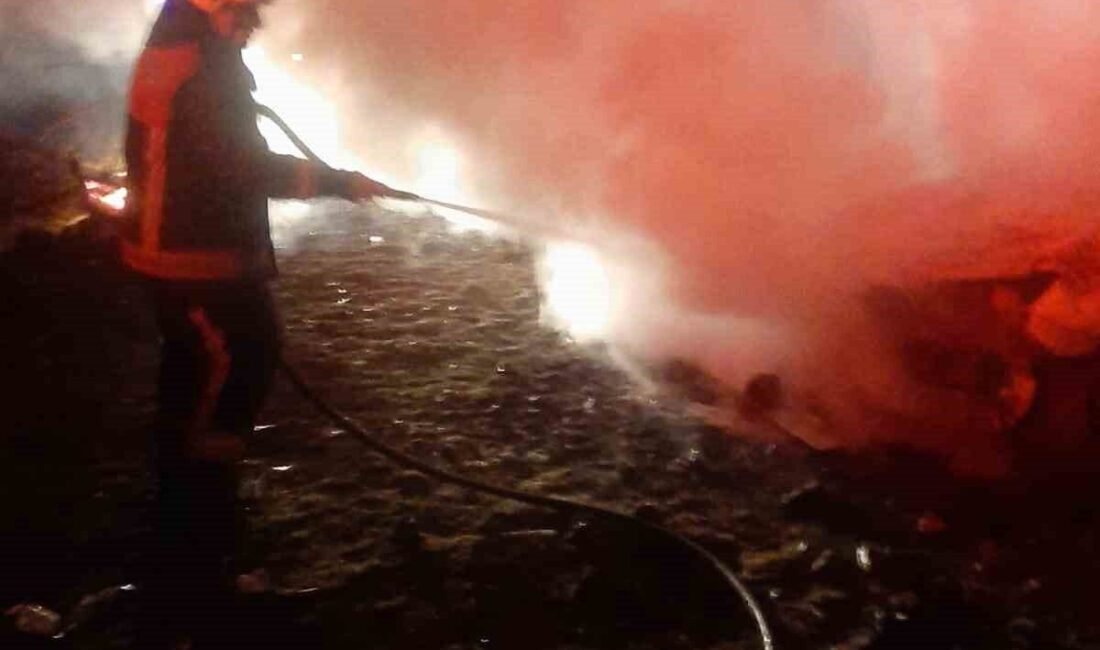 Mersin’in Tarsus ilçesinde kiralık bir araç, piknik dönüş yolunda yanarak