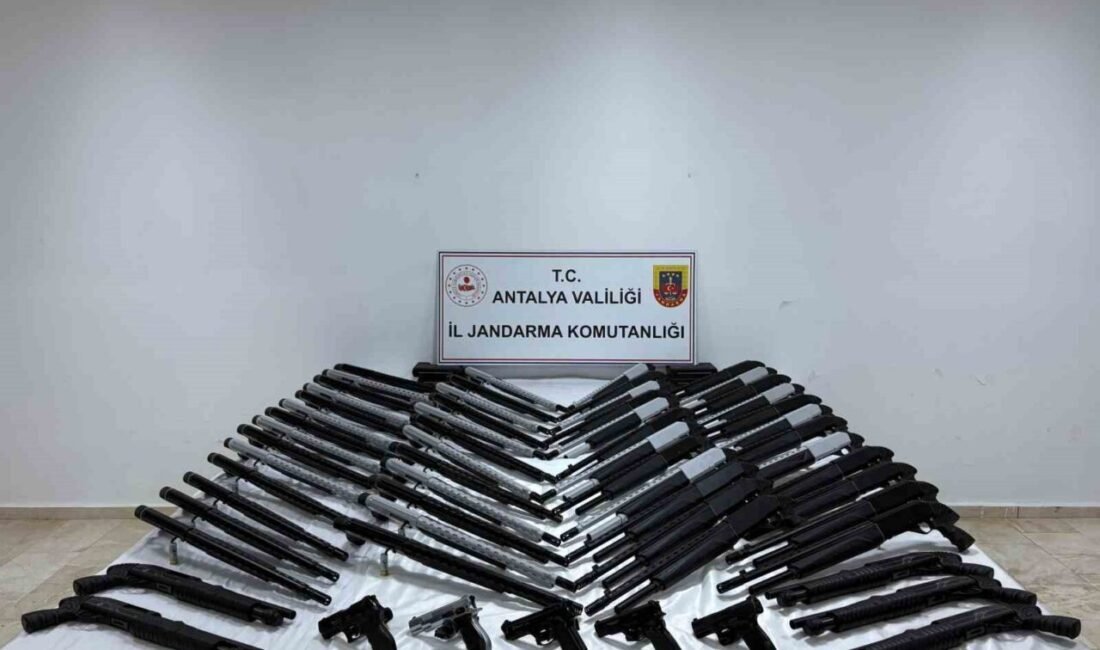 Antalya’nın Serik ilçesinde çok sayıda ruhsatsız silah ele geçirildi, 3