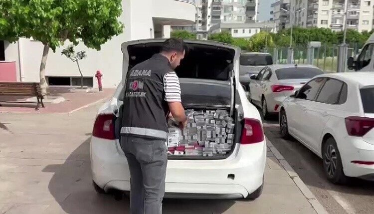 Adana’da kaçakçılıkla mücadele kapsamında gerçekleştirilen operasyonda piyasa değeri 1 milyon