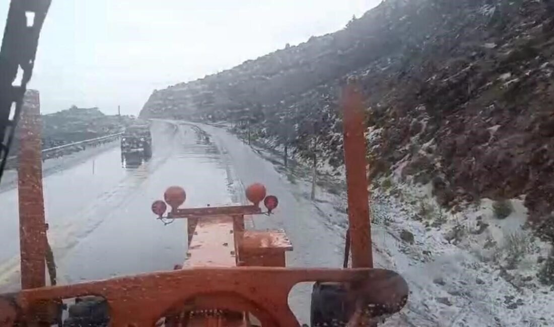 Antalya’yı Konya’ya bağlayan Akseki-Seydişehir karayolunda dolu yağışı etkili oldu, Alacabel’de