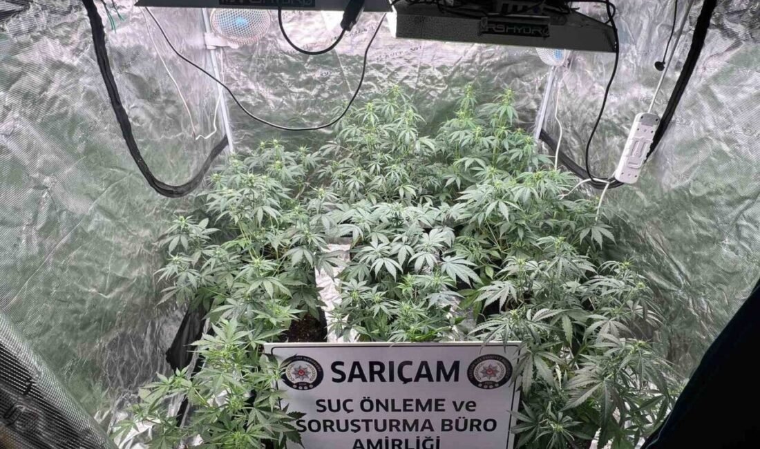 Adana’da polisin bir apartman dairesine düzenlediği operasyonda, bir odaya özel