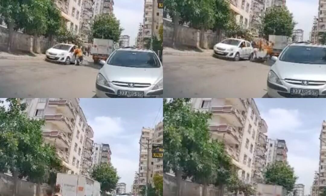 Mersin’de elektrikli bisikletle yolculuk eden biri çocuk iki kişi karşıdan