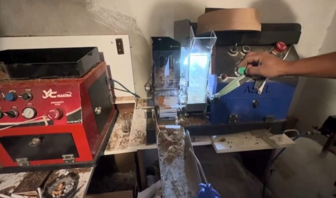 Mersin’in Mut ilçesinde bir evi kaçak sigara üretim merkezi yapan