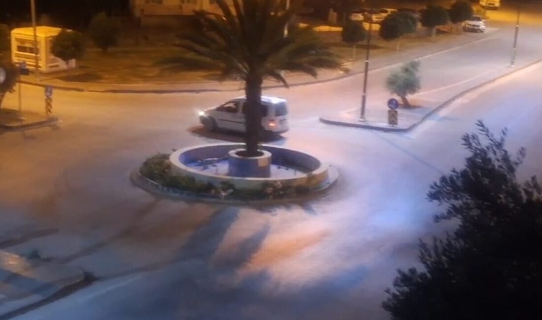 Antalya’nın Serik ilçesinde bir sürücünün gece yarısı saatlerce dirift atması
