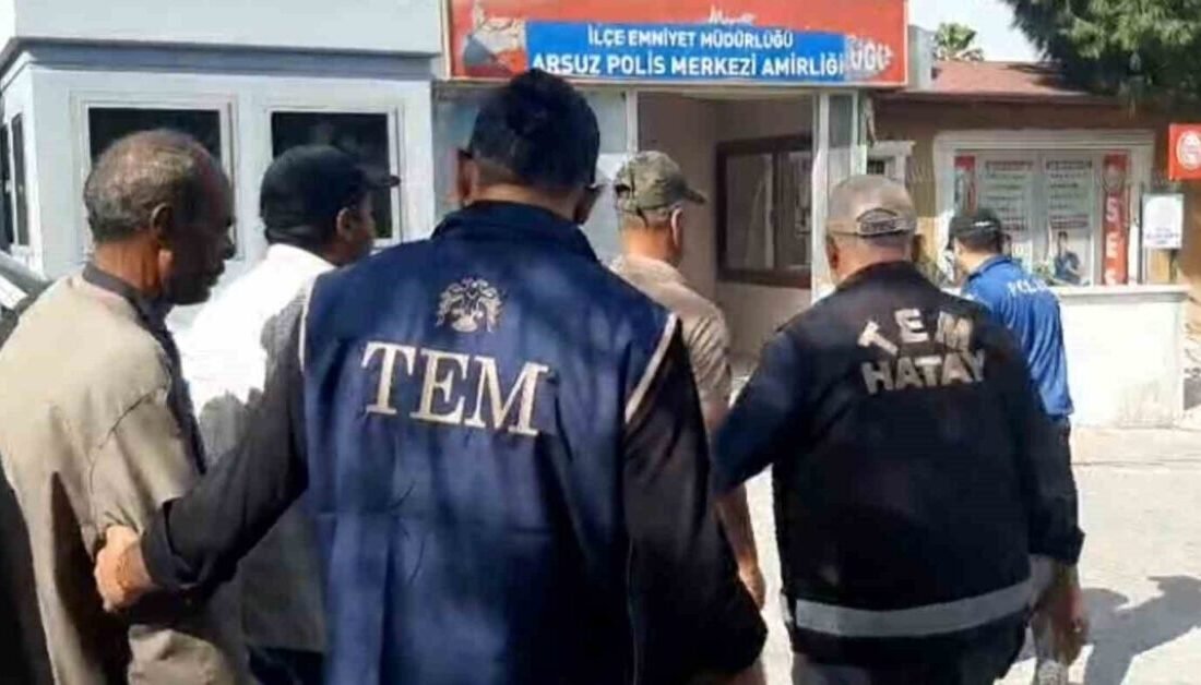Hatay’ın Arsuz ilçesinde yabancı uyruklu şahıslara yönelik yapılan çalışmalarda vize