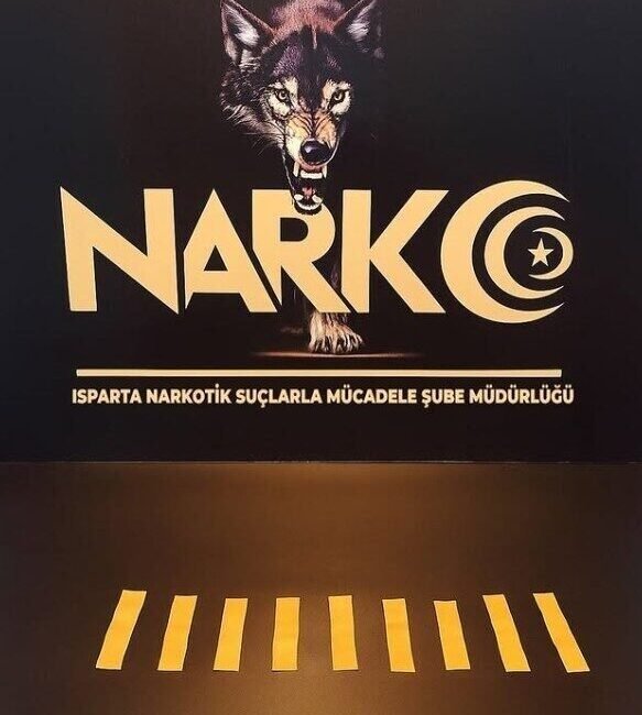 Isparta’da düzenlenen uyuşturucu operasyonunda 53 kullanımlık sentetik kannabinoid maddesi ele