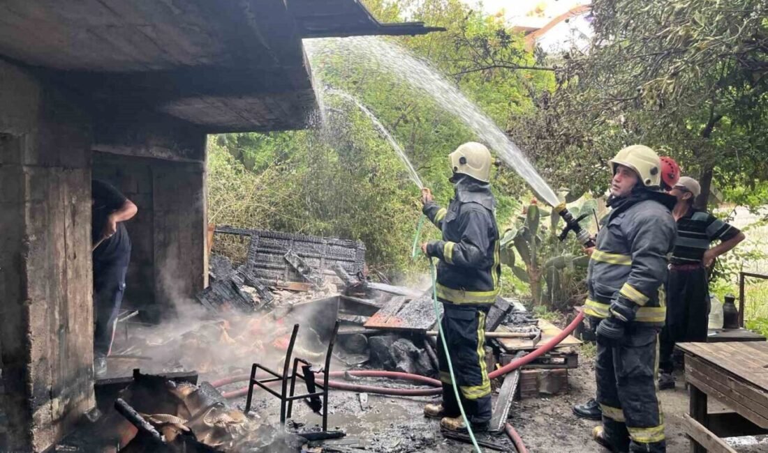 Antalya’nın Alanya ilçesinde bulunan 2 katlı metruk bir binada çıkan