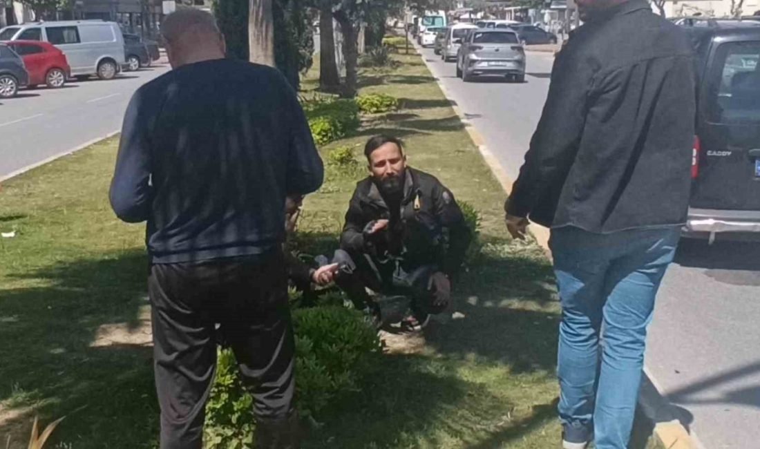 Manavgat’ta park yerinden çıkmakta olan otomobile çarpan motosiklet sürücüsü yaralandı.