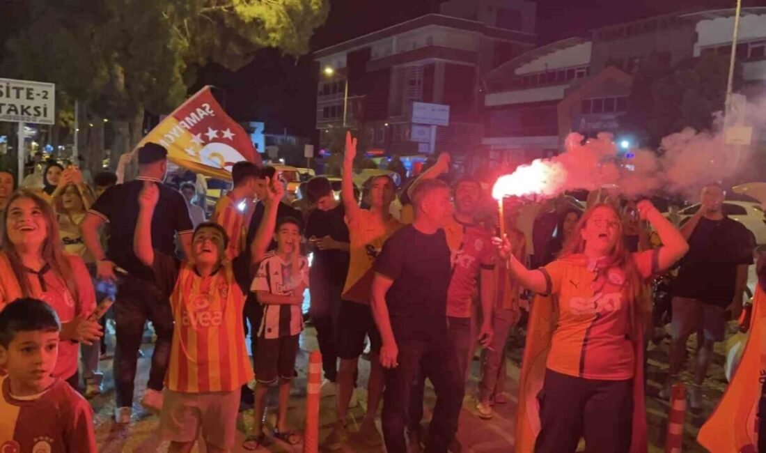 Galatasaray’ın ligde şampiyon olmasının ardından Osmaniye’de cadde ve sokaklara akın