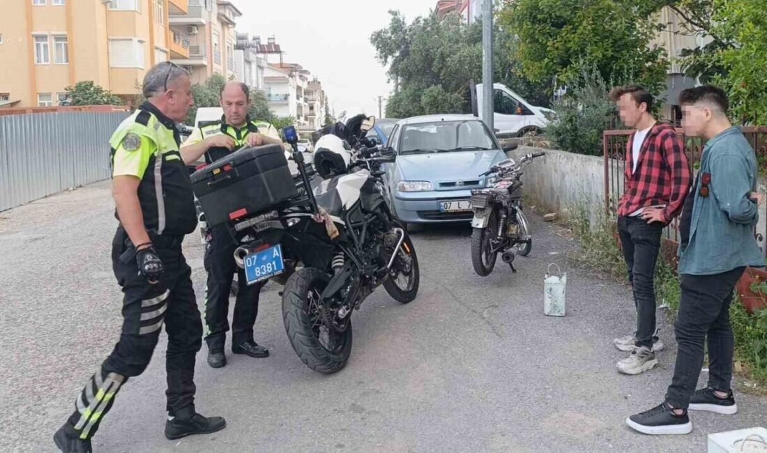 Manavgat’ta polisi görünce kaçmaya başlayan motosiklet sürücüsü kısa sürede yakalandı.
