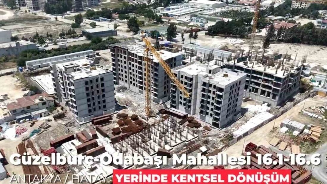 Depremin yıktığı Hatay’ın Antakya ilçesinde yerinde kentsel dönüşüm projeleriyle binalar
