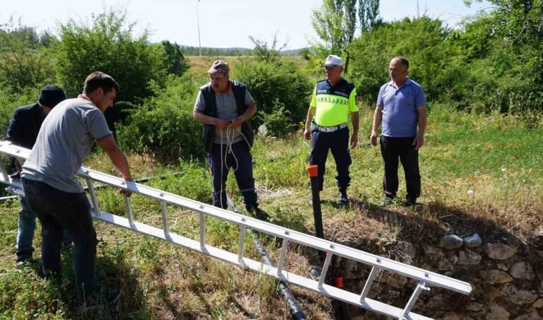 Burdur’un Gölhisar ilçesinde, su kuyusuna düşen bir köpek, yaklaşık 45