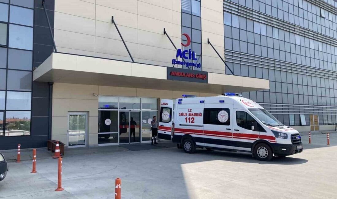 Burdur’da büyükbaş hayvanın derisini yüzdükleri esnada aparat ile büyükbaş hayvanın