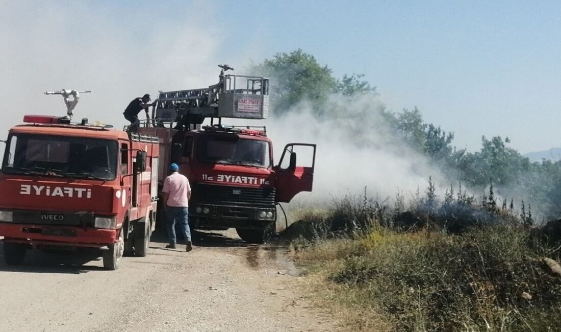 Isparta’nın Gelendost ilçesinde göl kenarındaki Ilgın koruluğunda çıkan yangın rüzgarın