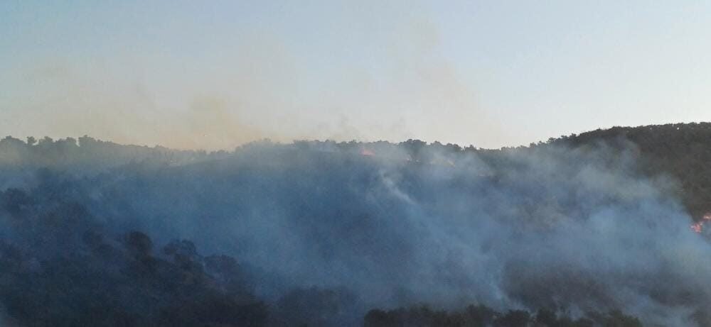 Hatay’da ormanlık alanda çıkan yangın, havadan ve karadan yapılan müdahalelerle