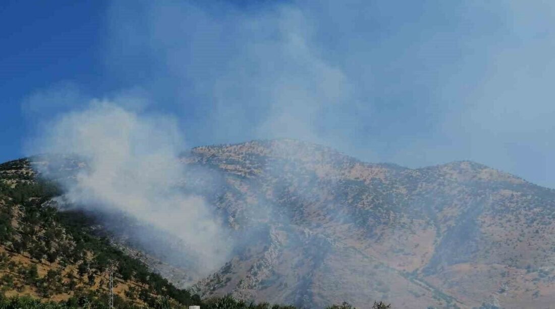 Kahramanmaraş’ta çıkan orman yangınına havadan ve karadan müdahale ediliyor. Yangın,