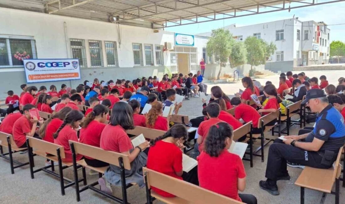 Mersin Emniyet Müdürlüğünce çocuklara okuma alışkanlığı kazandırmak amacıyla öğrenciler için