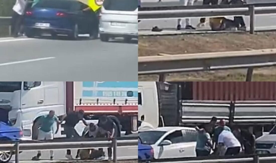 Mersin-Adana otoyolunda iki sürücü arasında tartışma çıktı. Araçtan indirilen bir