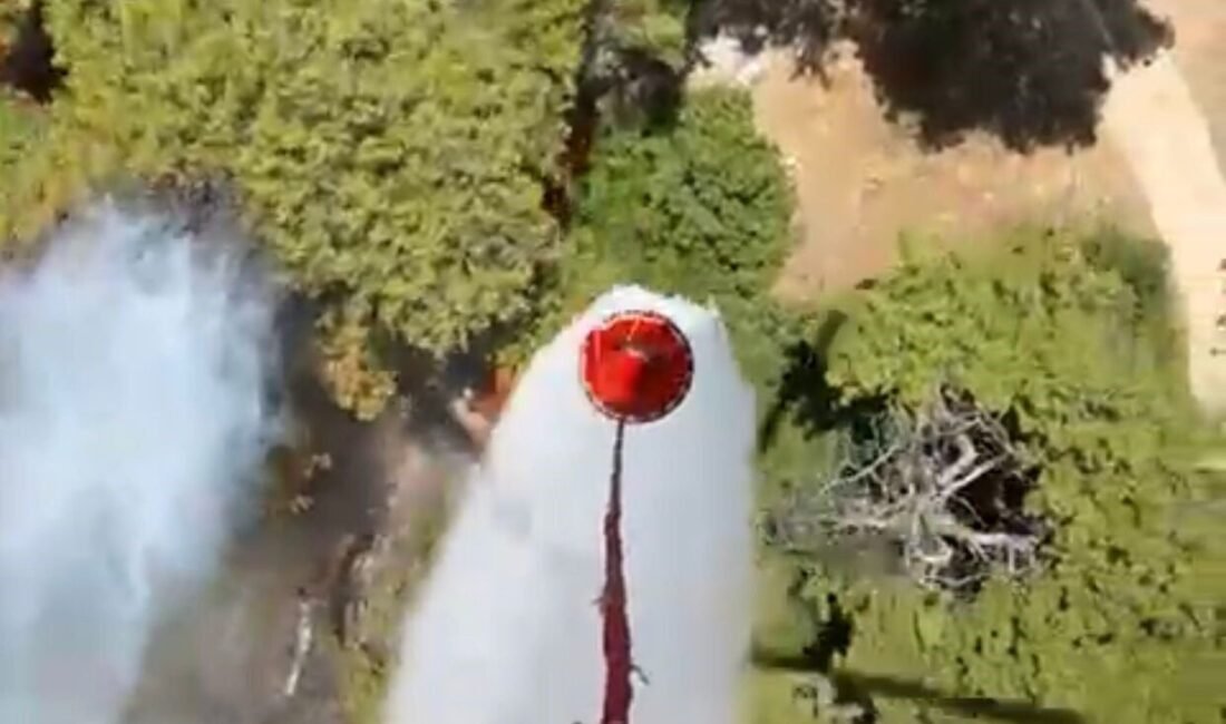 Antalya’nın Muratpaşa ilçesinde yerleşim alanlarının yakınında çıkan orman yangınına Antalya