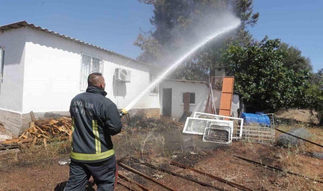 Antalya’da kuruyan otlardan çıkan yangın, ağaç ve çalılık alana sıçradı.