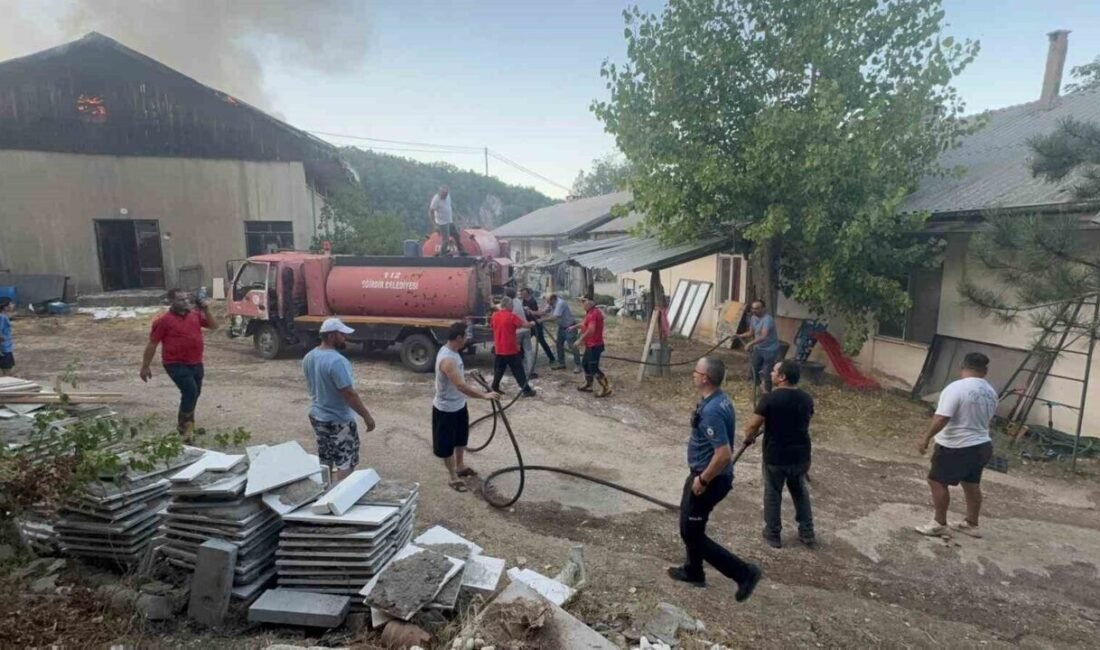 Isparta’nın Eğirdir ilçesinde, bir sincabın trafodaki tellere teması sonucu çıkan