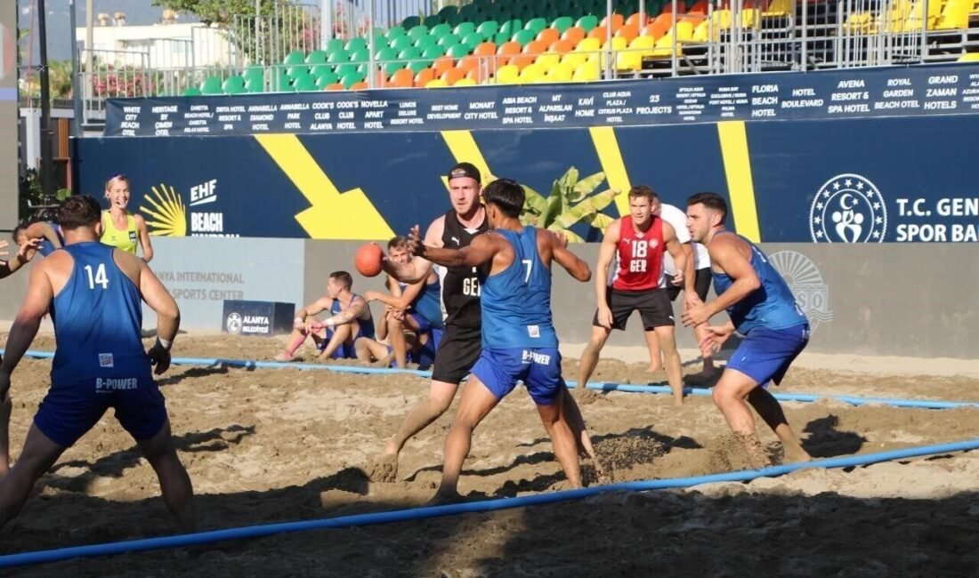 Antalya’nın Alanya ilçesinde devam eden EHF Avrupa Plaj Hentbolu Şampiyonası’nda