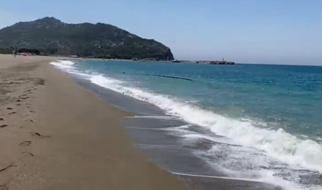 Antalya’nın Gazipaşa ilçesindeki Selinus Sahili’nde yaklaşık 500 metre uzunluğunda plastik