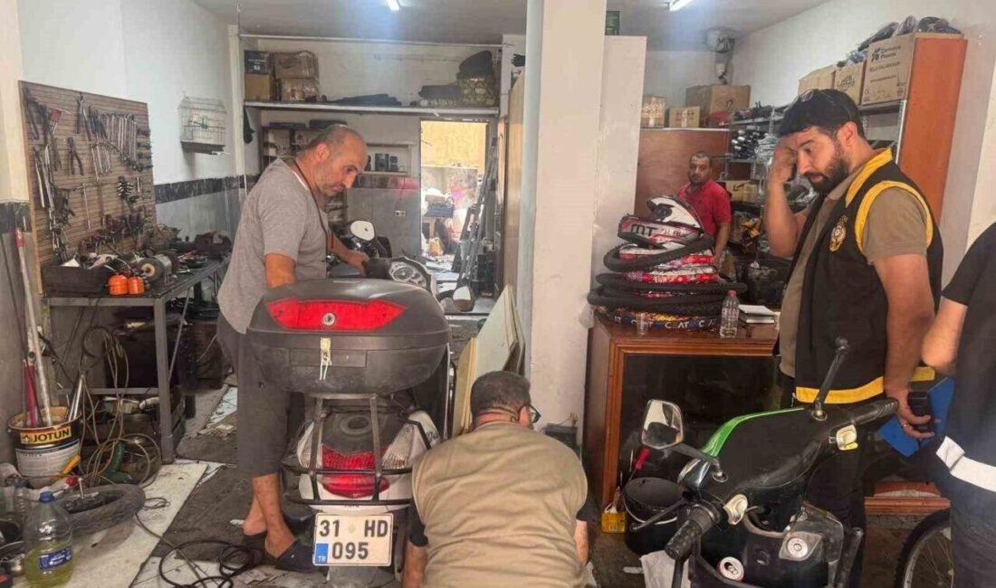 Hatay’ın İskenderun ilçesinde motosiklet tamircilerine yönelik gerçekleştirilen denetimlerde 23 iş