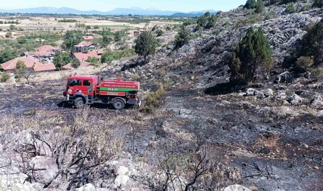 Isparta’nın Yenişarbademli ilçesinde kırsal alanda başlayan ve ormanlık alana sıçrayan