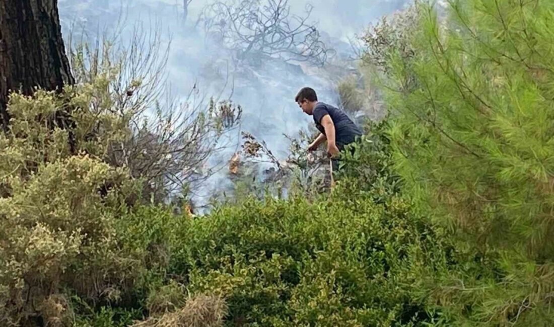 Antalya’nın Kumluca ilçesinde çıkan orman yangını ekiplerin hızlı müdahalesi sonucu